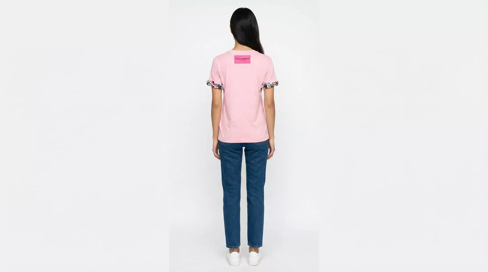 Dolce Gabbana TShirt Ruffled Sleeves - Pink / IT40|S