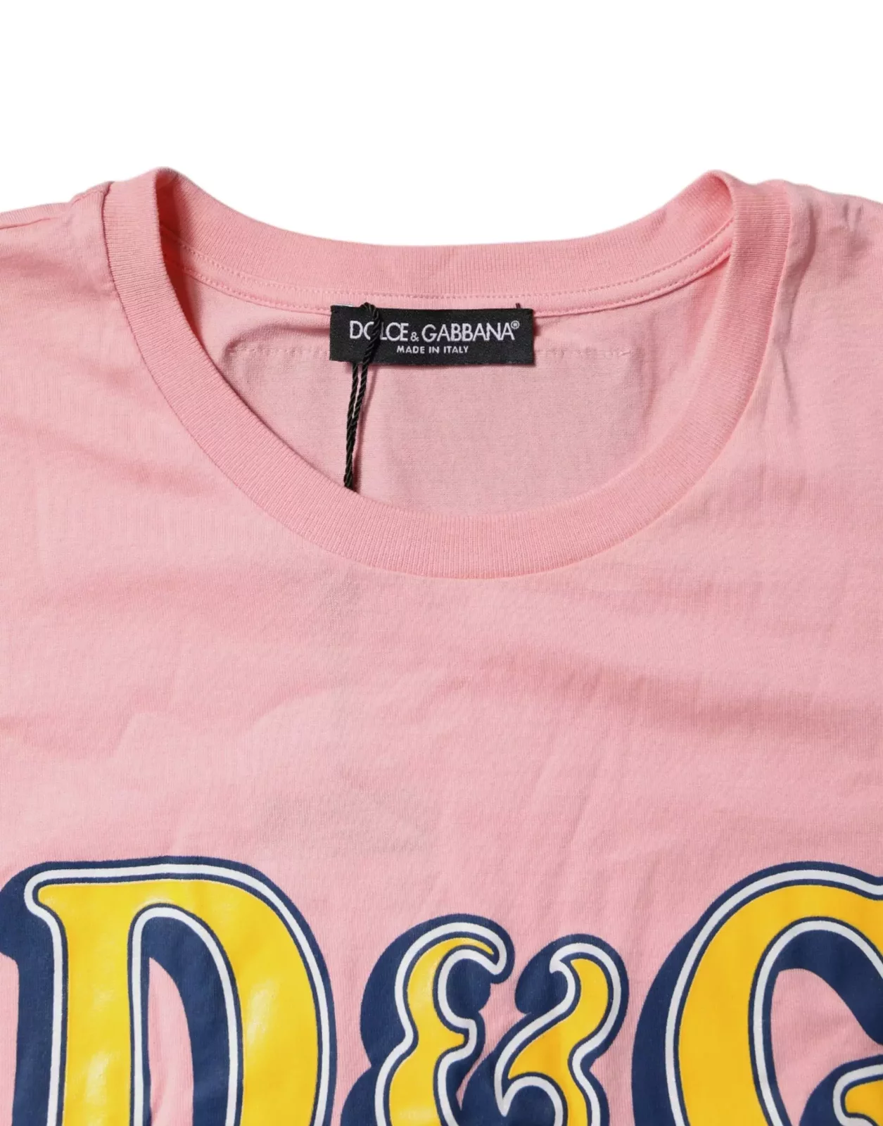 Dolce Gabbana TShirt Ruffled Sleeves - Pink / IT40|S