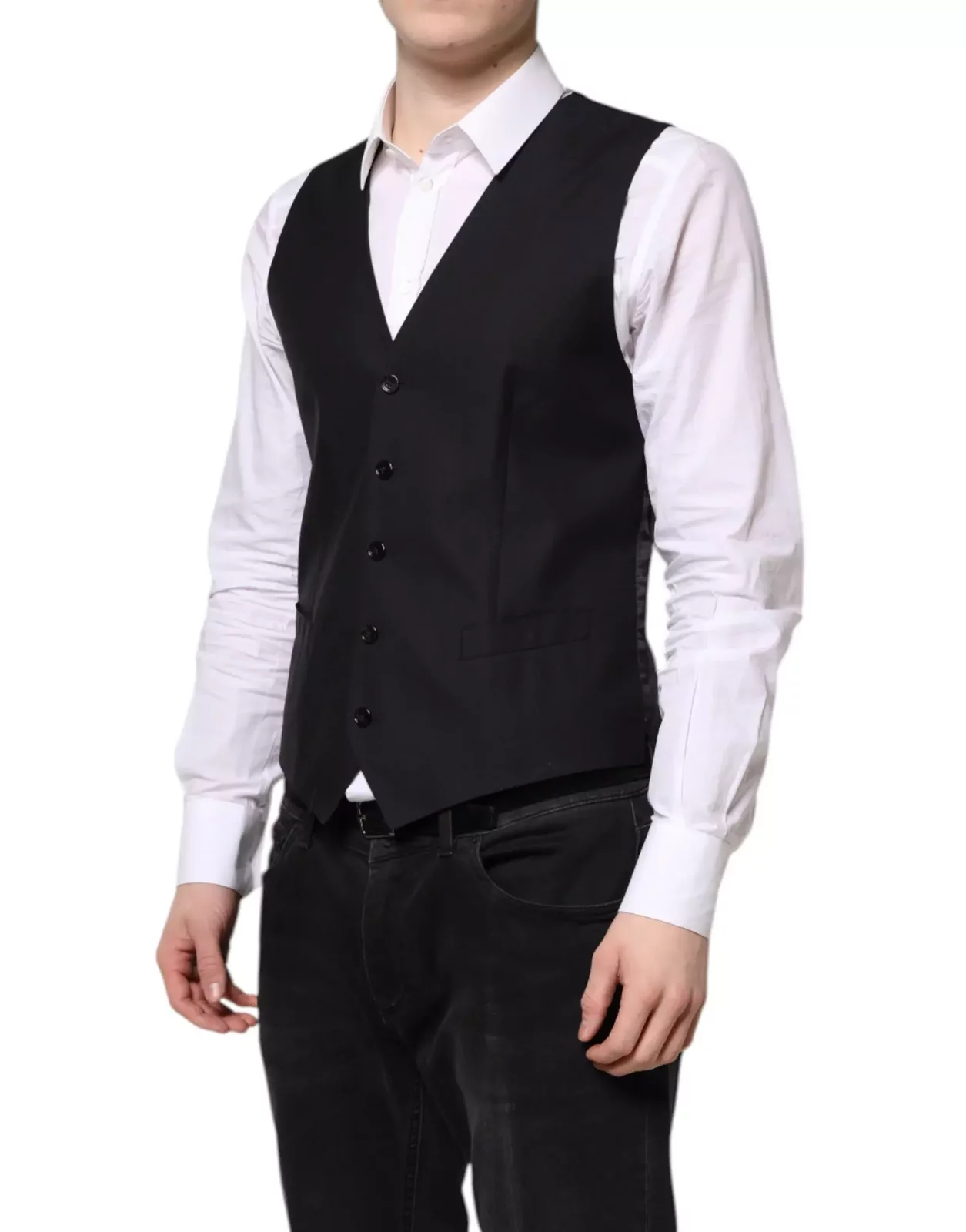 Men Tailored Formal Vest - Black / IT48 | M
