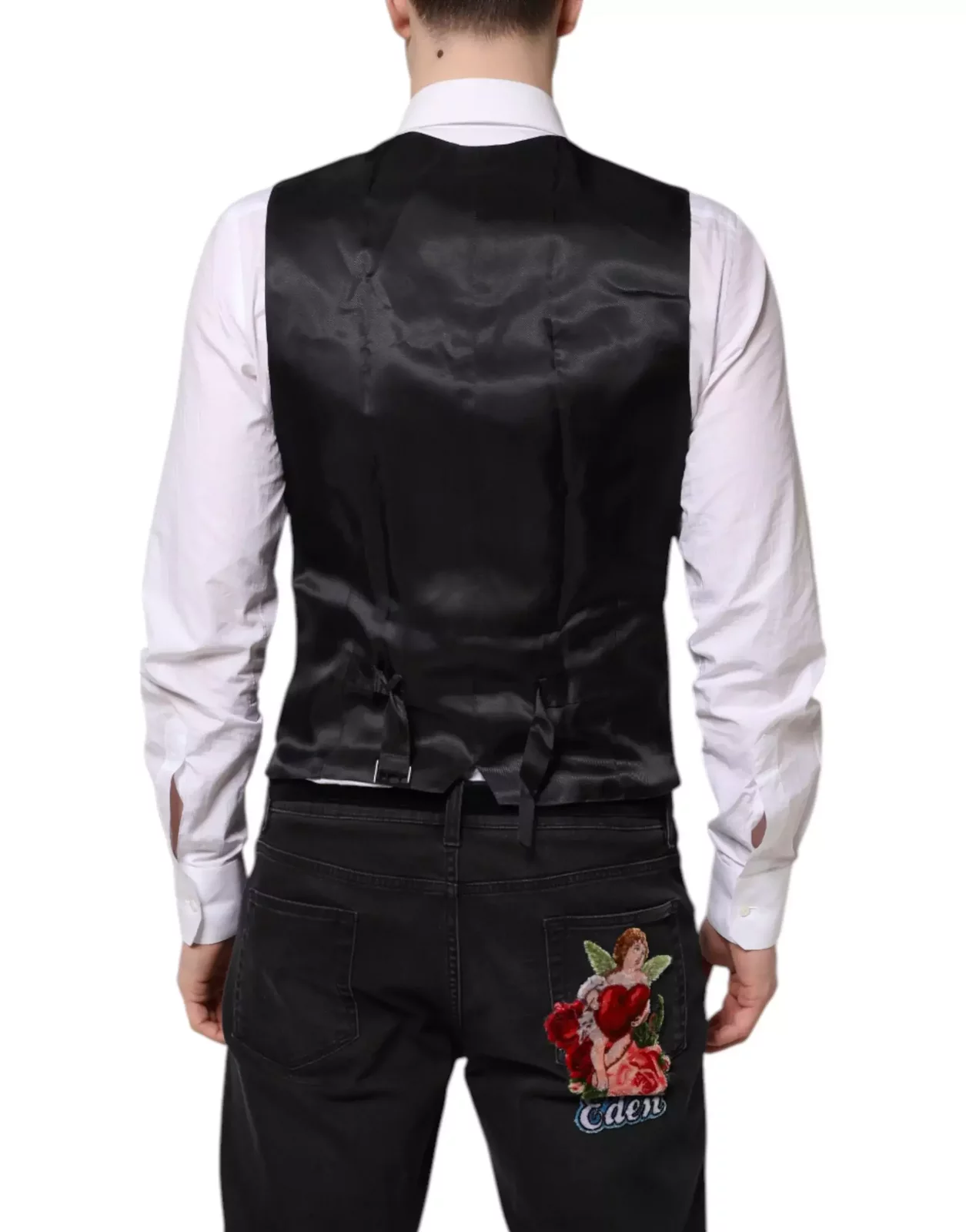 Men Tailored Formal Vest - Black / IT48 | M