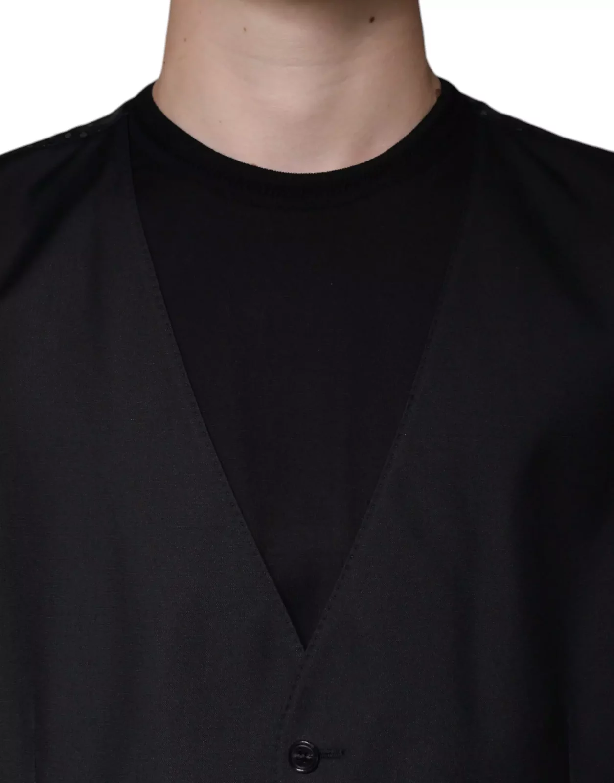 Classic Wool Vest Black - Black / IT60 | 3XL