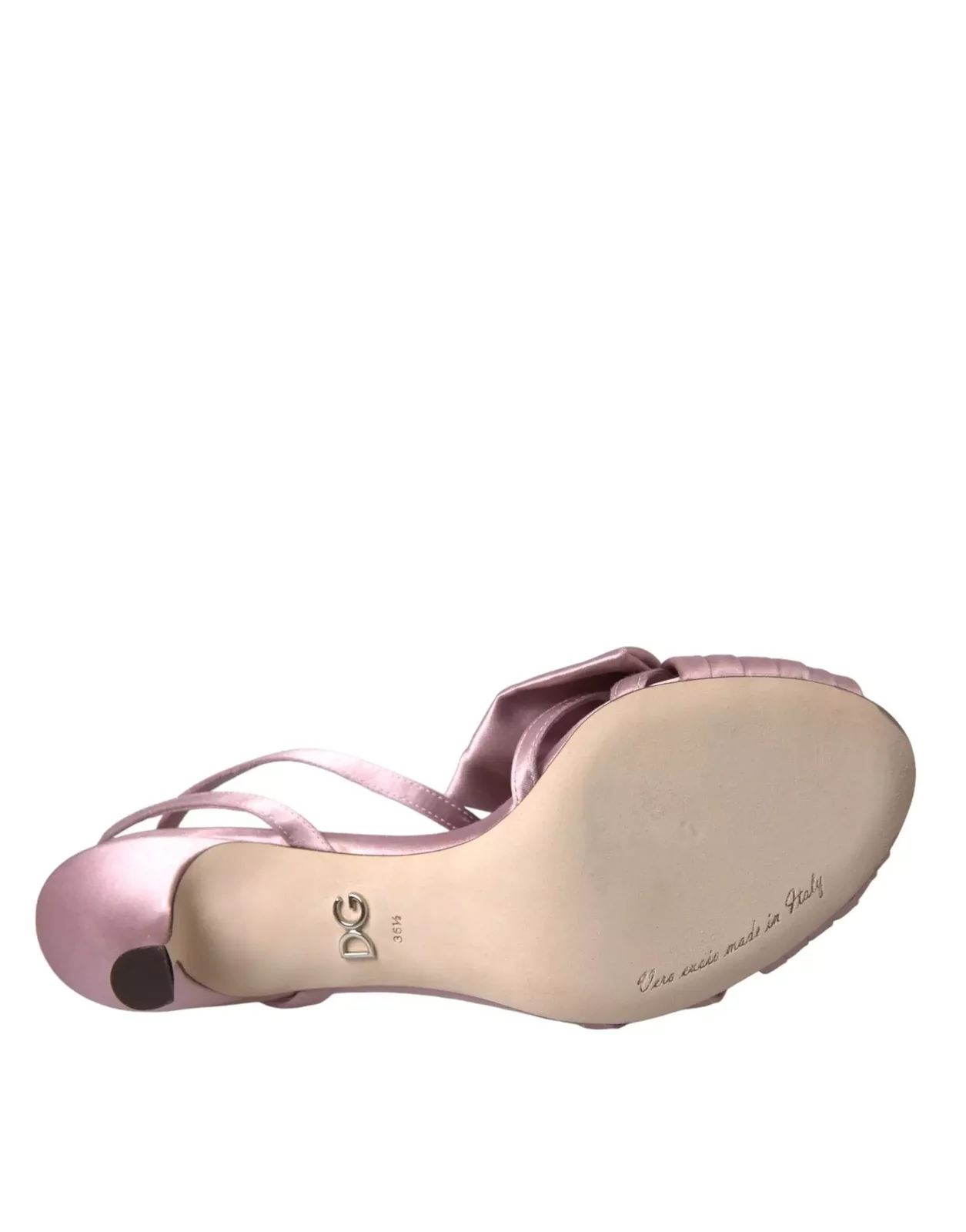 Bow embellished satin sandals - Powder Pink / EU36.5/US6