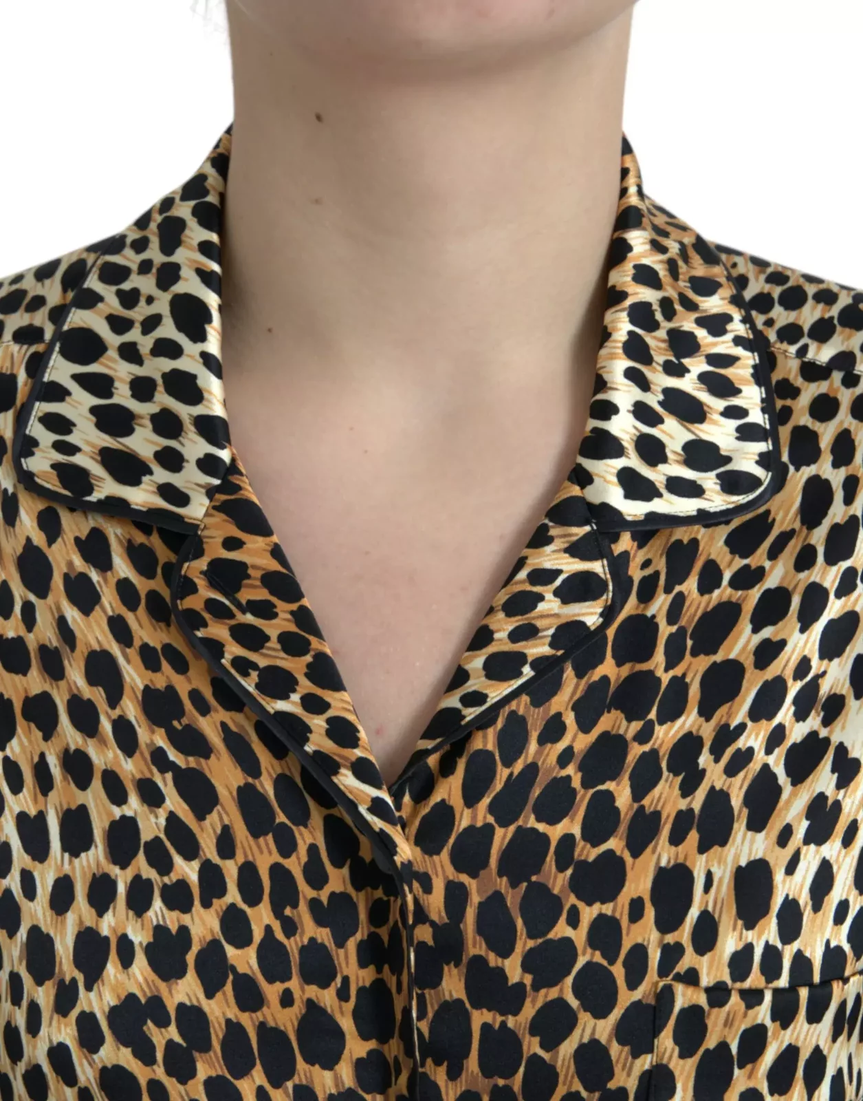 Leopard Print Silk Shirt TSH84784 - Brown / IT40|S