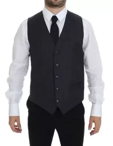 Tailored Fit Vest Classic 5Button - Gray / IT48 | M