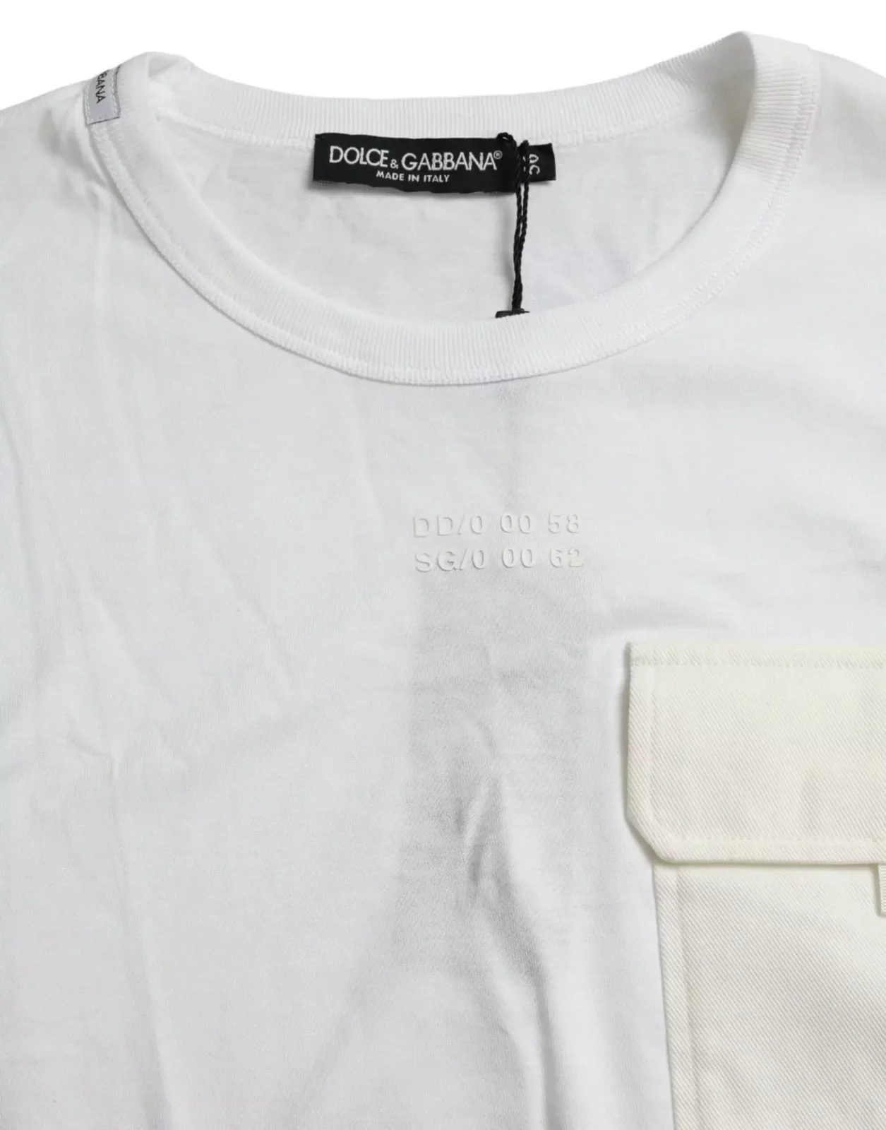 Pocket Detail Short Sleeve TShirt - White / IT56 | XXL