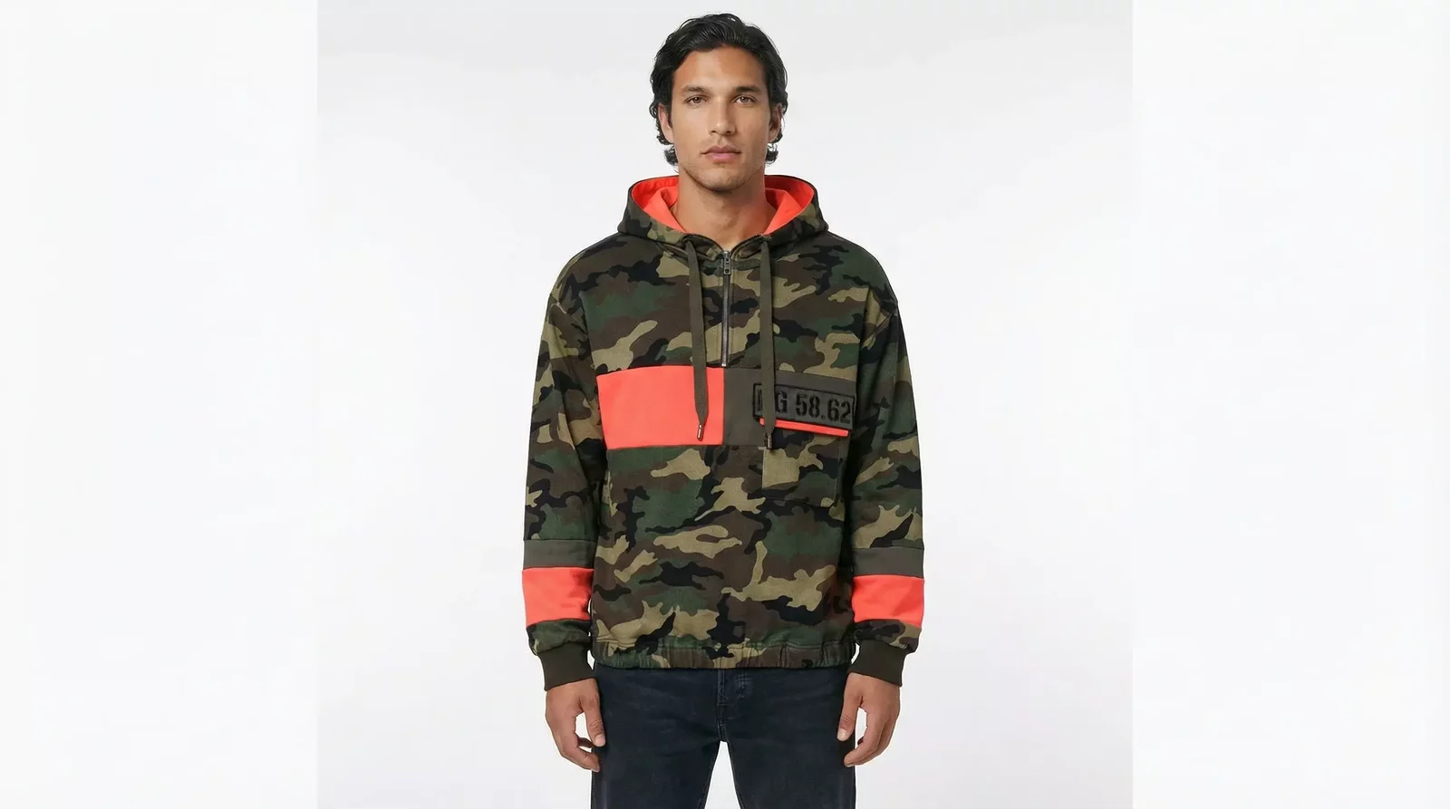 Camouflage Print Hoodie TSH87049 - Multicolor / IT54 | XL