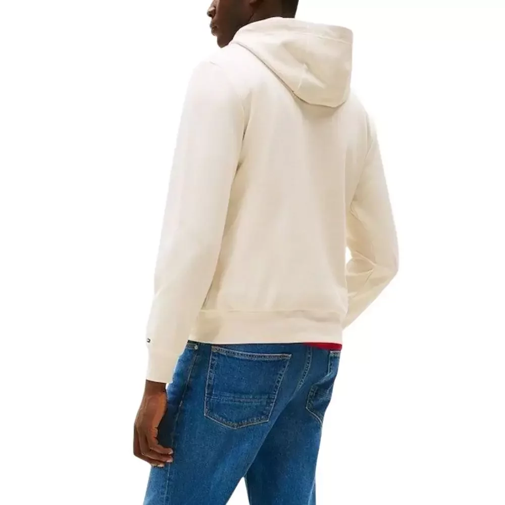 Tommy Hilfiger Men's Embroidered Logo Hoodie - Beige / IT54 | XXL