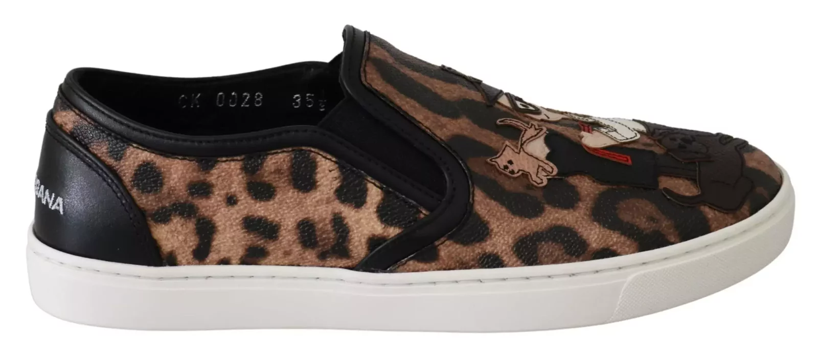 Leopard Print Slip On Sneakers - Brown / EU35.5/US5