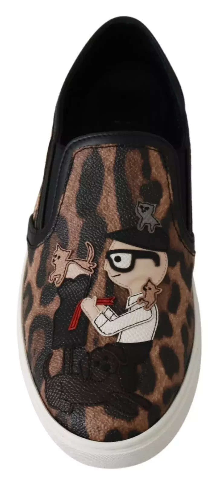 Leopard Print Slip On Sneakers - Brown / EU35.5/US5