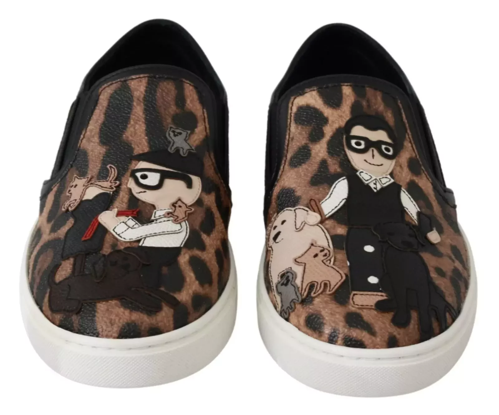 Leopard Print Slip On Sneakers - Brown / EU35.5/US5