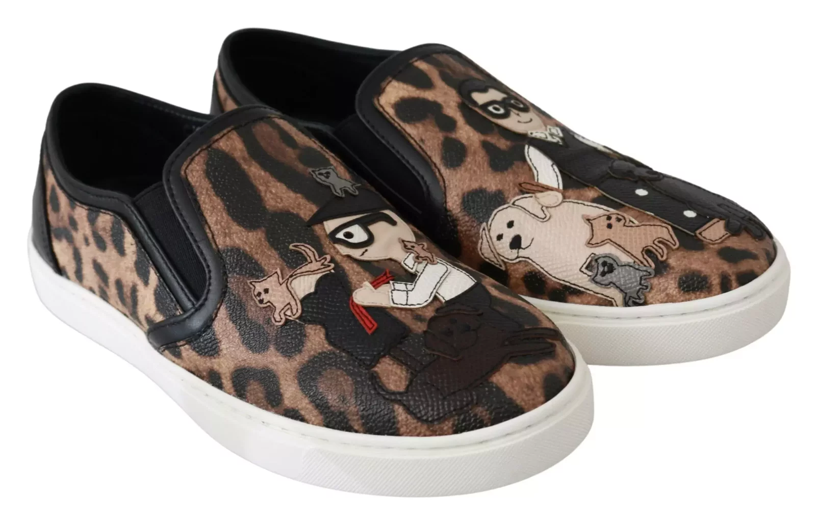 Leopard Print Slip On Sneakers - Brown / EU35.5/US5