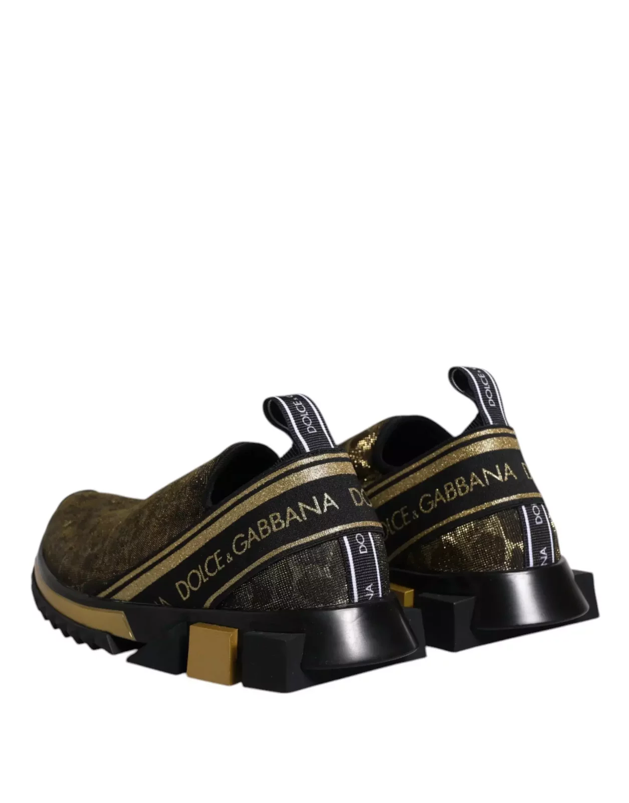 Dolce & Gabbana Leopard Print Slip-On Sneakers - Gold / EU36/US5.5