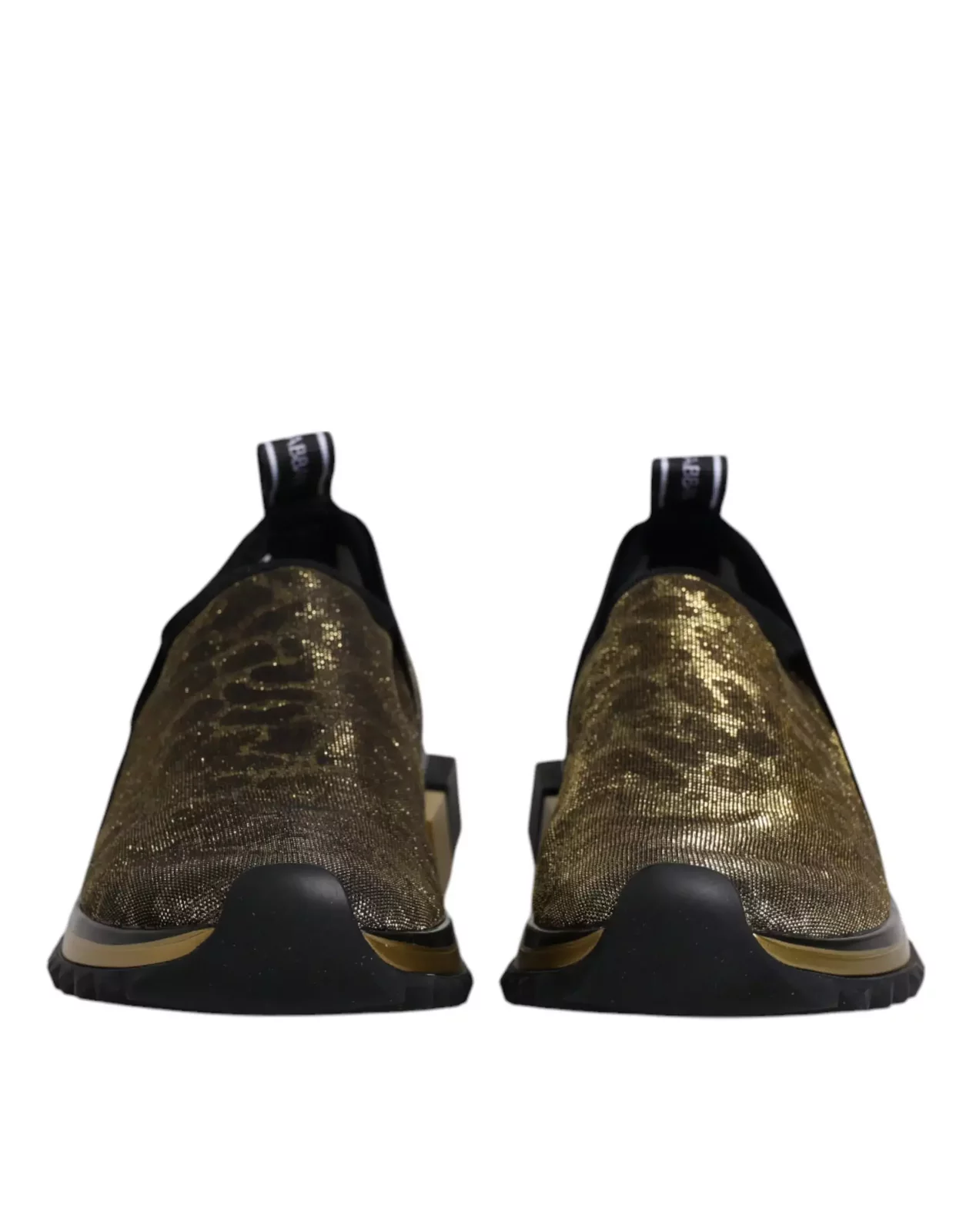 Dolce & Gabbana Leopard Print Slip-On Sneakers - Gold / EU35/US4.5