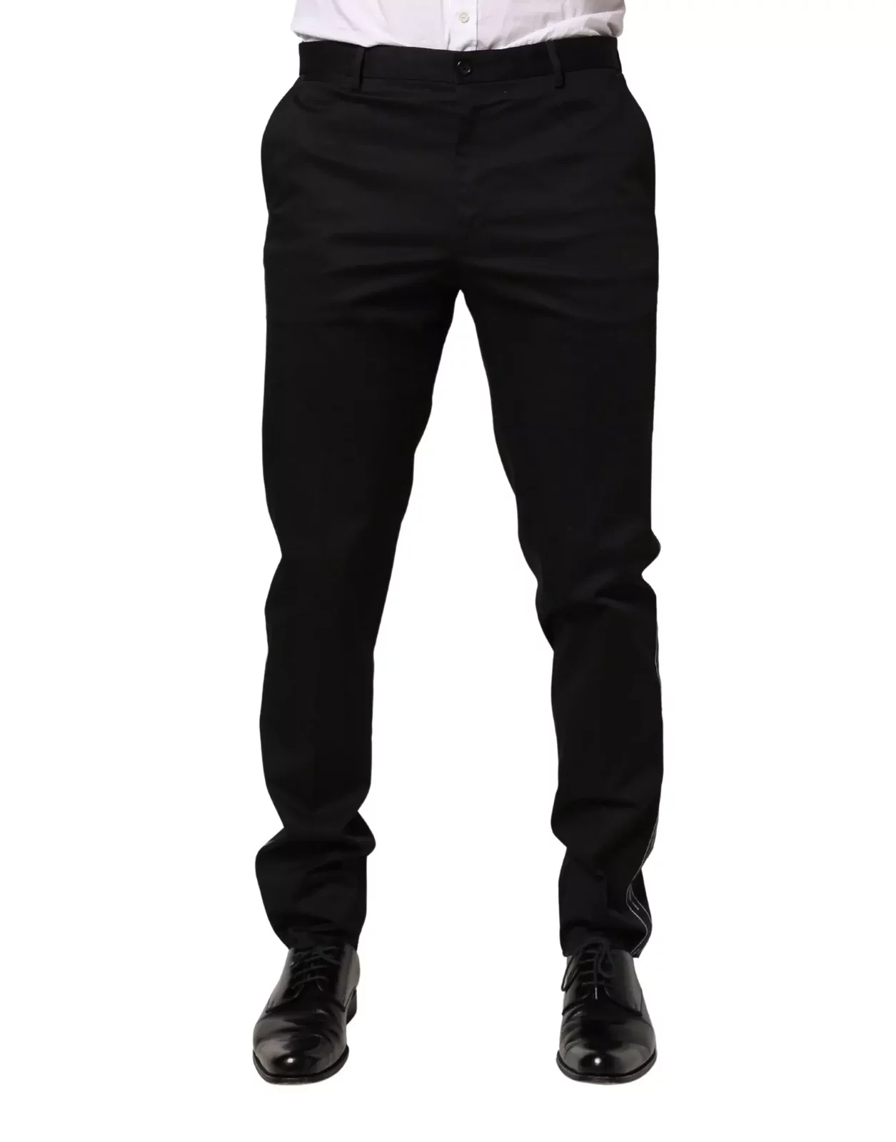 Cotton Skinny Dress Trouser Pants - Black / IT48 | M