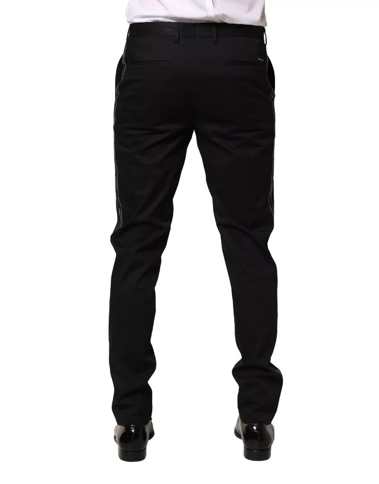 Cotton Skinny Dress Trouser Pants - Black / IT48 | M