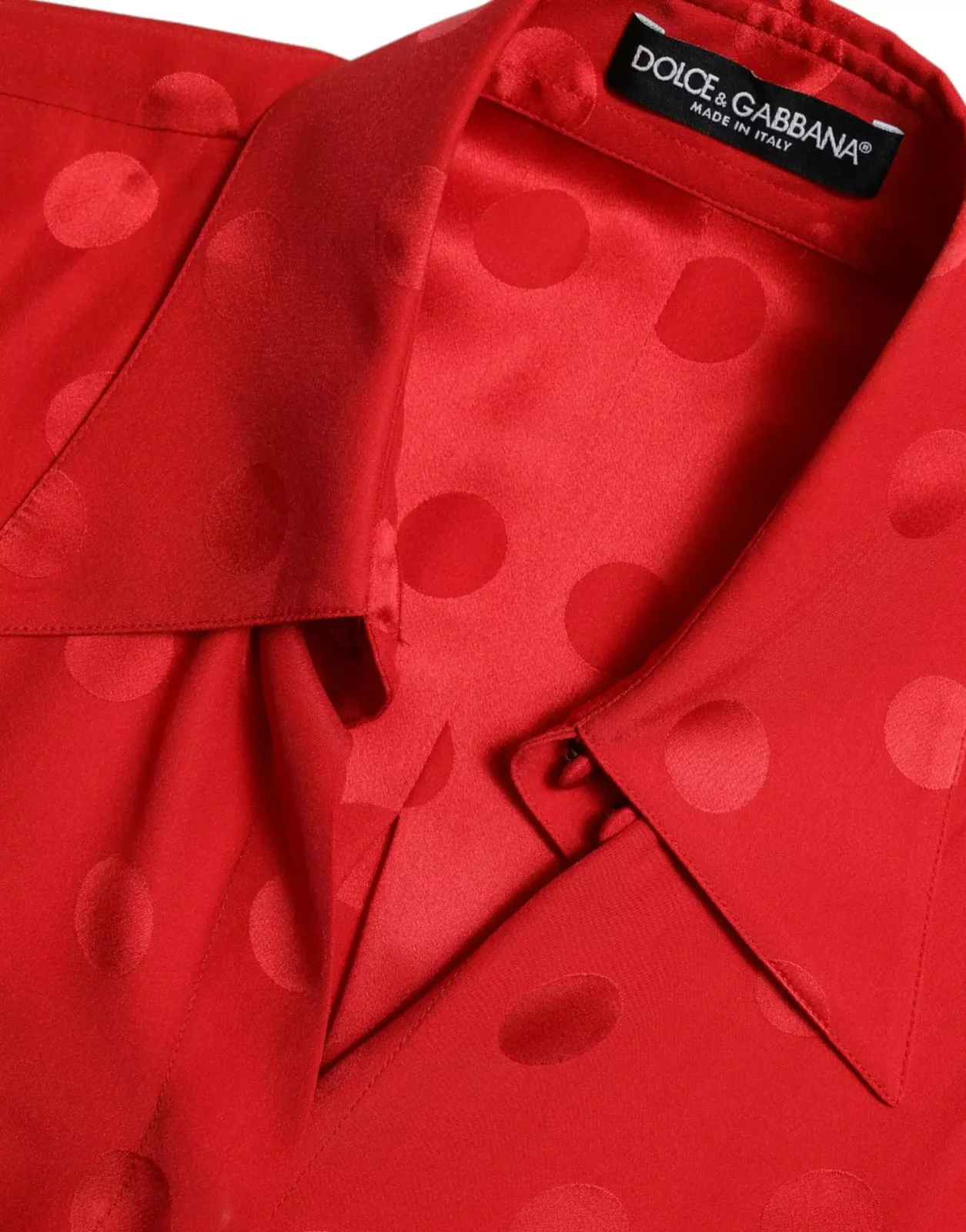 Dolce Gabbana Polka Dot Blouse Sleeveless Shirt - Red / IT40|S