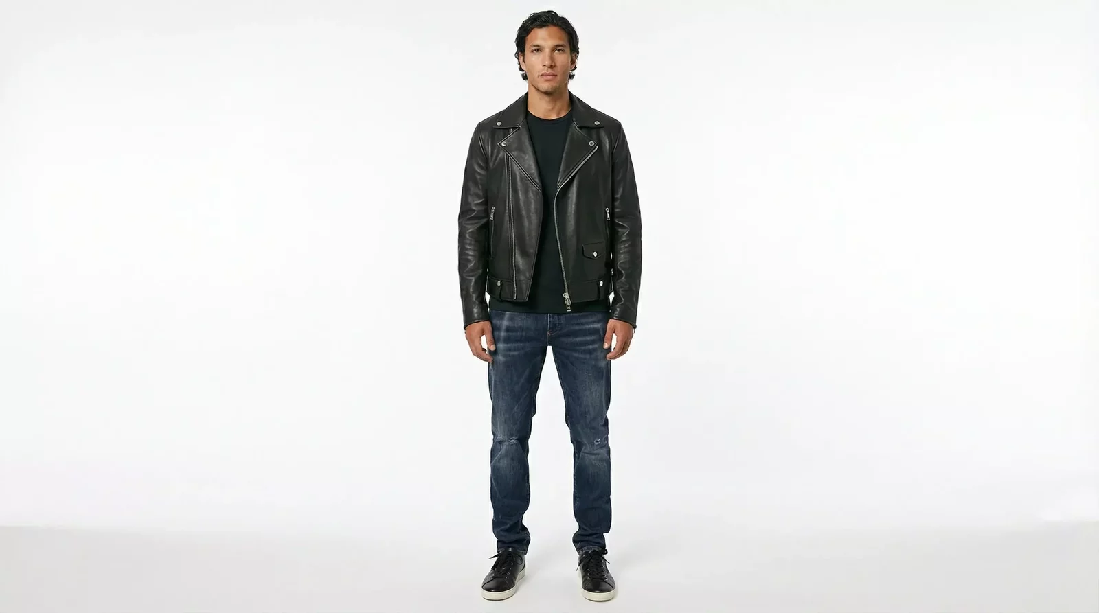 Washed Ripped Running Denim Jeans - Blue / IT58 | XXL
