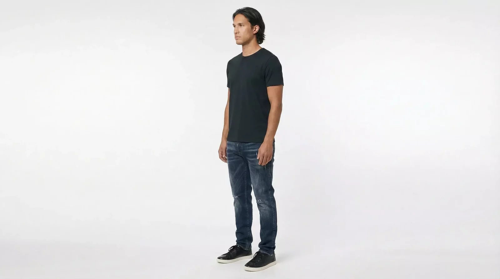 Washed Ripped Running Denim Jeans - Blue / IT58 | XXL