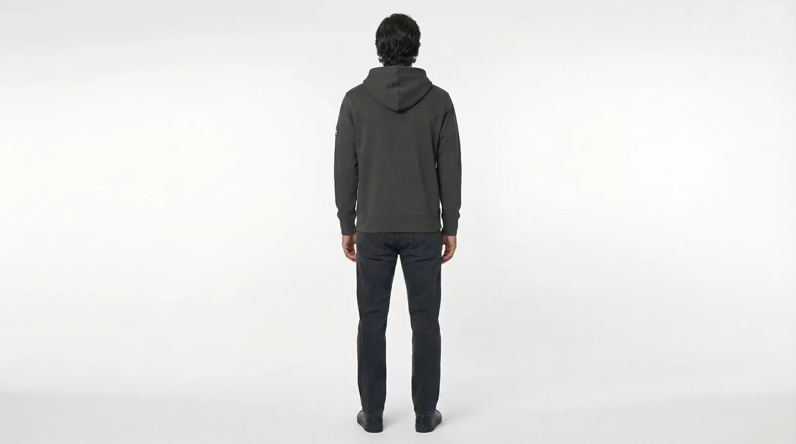 CKJ Fleece Hoodie Mono Style - Black / XL