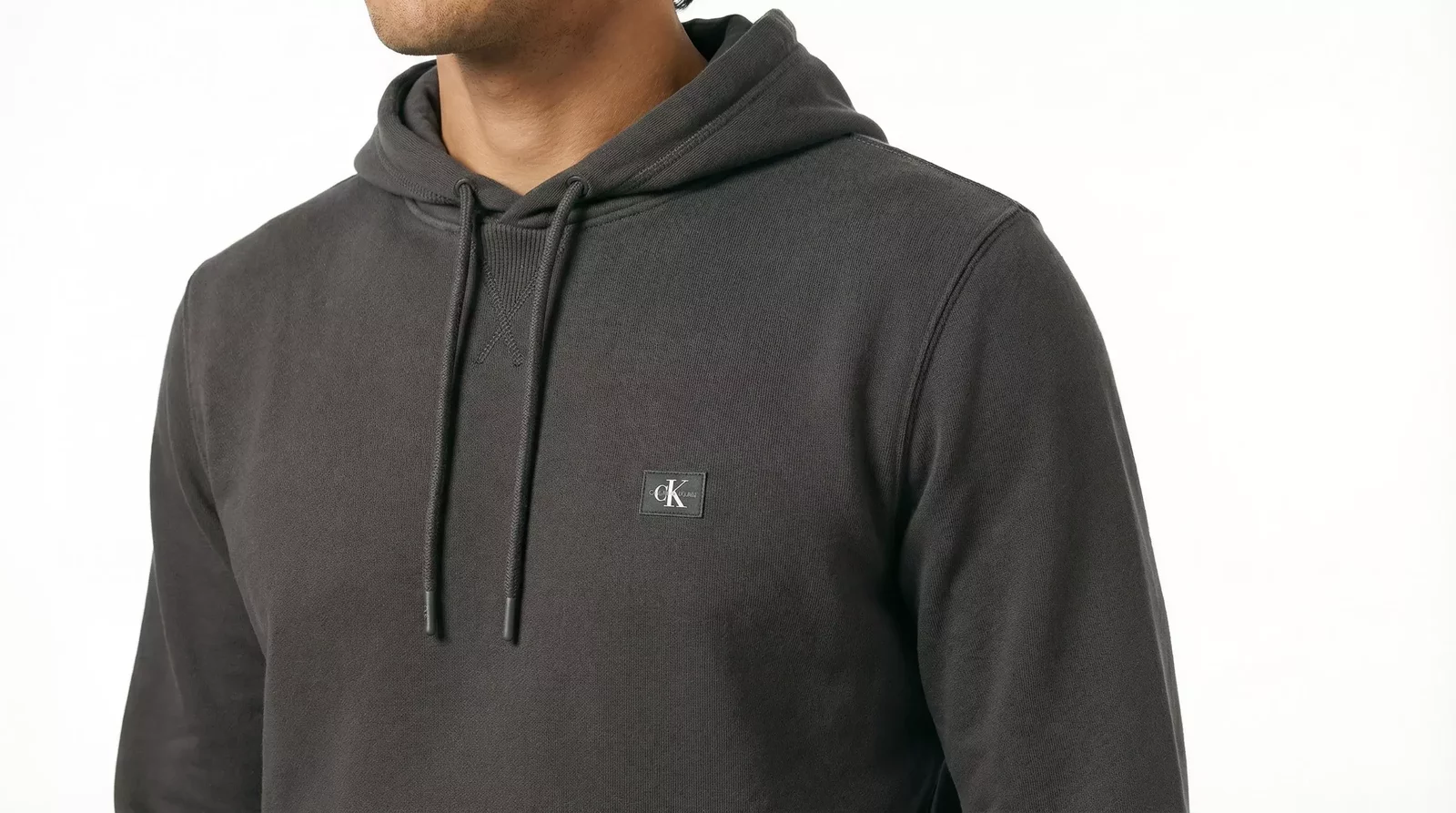CKJ Fleece Hoodie Mono Style - Black / XL