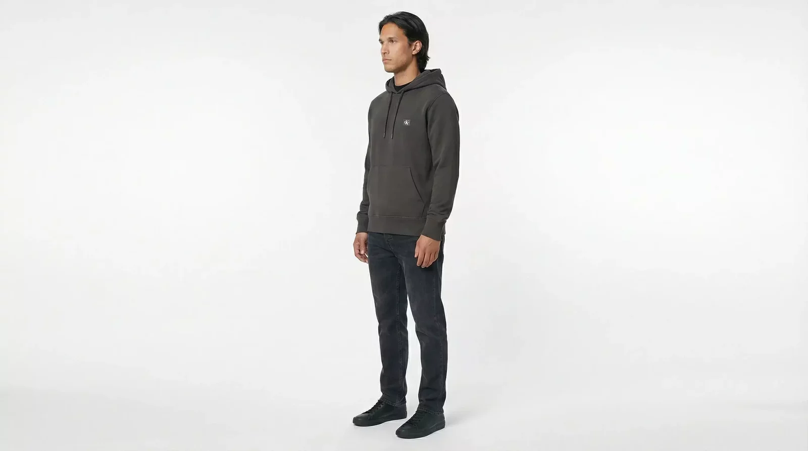 CKJ Fleece Hoodie Mono Style - Black / XL