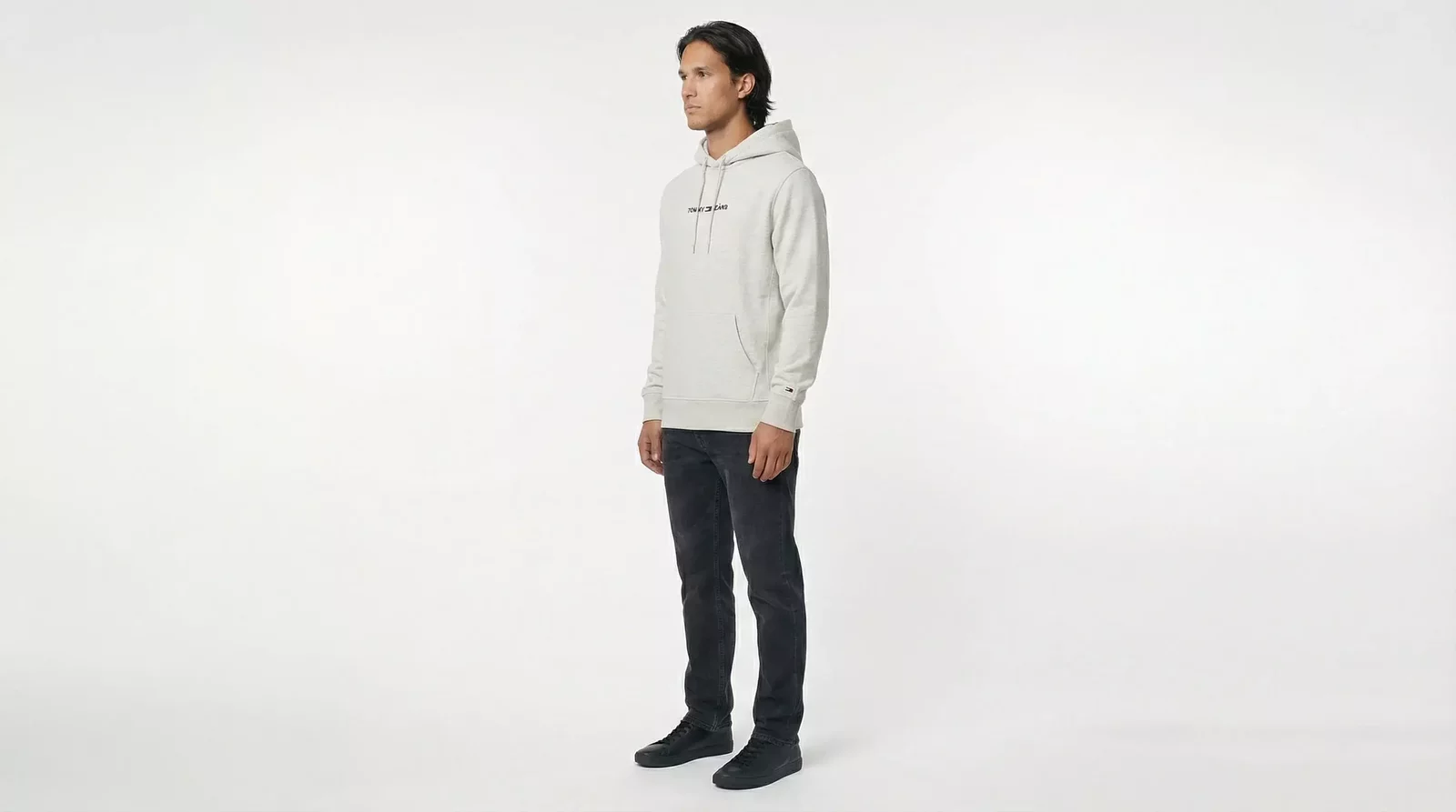 Tommy Jeans Hoodie Minimalist Logo - Gray / XXL