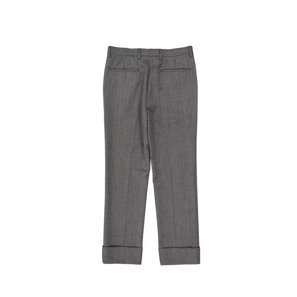 Wool Dress Pants with Tailored Fit - Gray / 48 | M