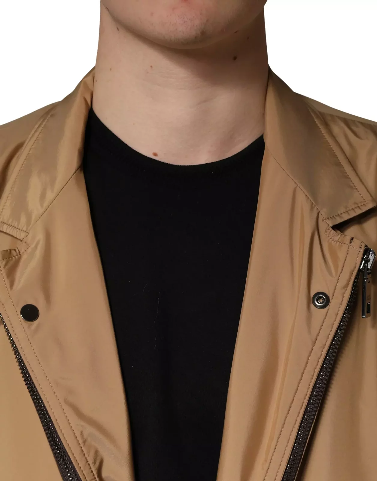 Dolce & Gabbana Asymmetrical Zip Jacket - Brown / IT58 | 3XL