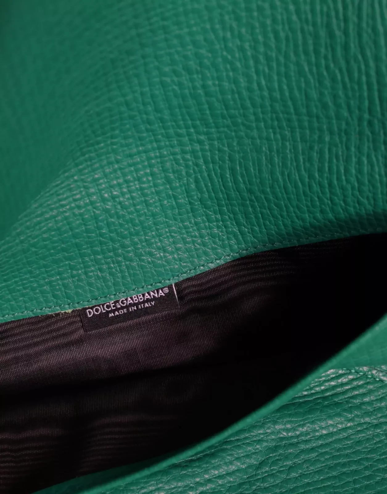 Envelope Clutch Leather Green - Green
