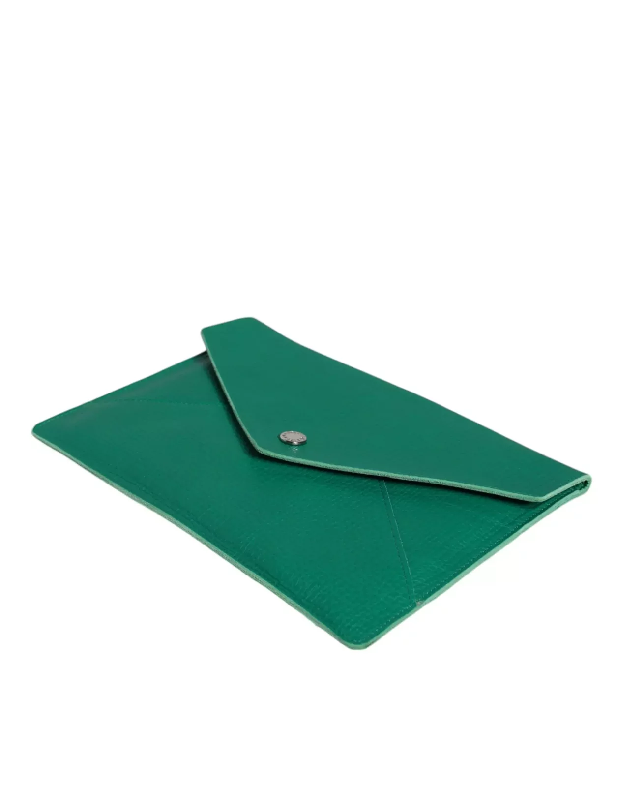 Envelope Clutch Leather Green - Green