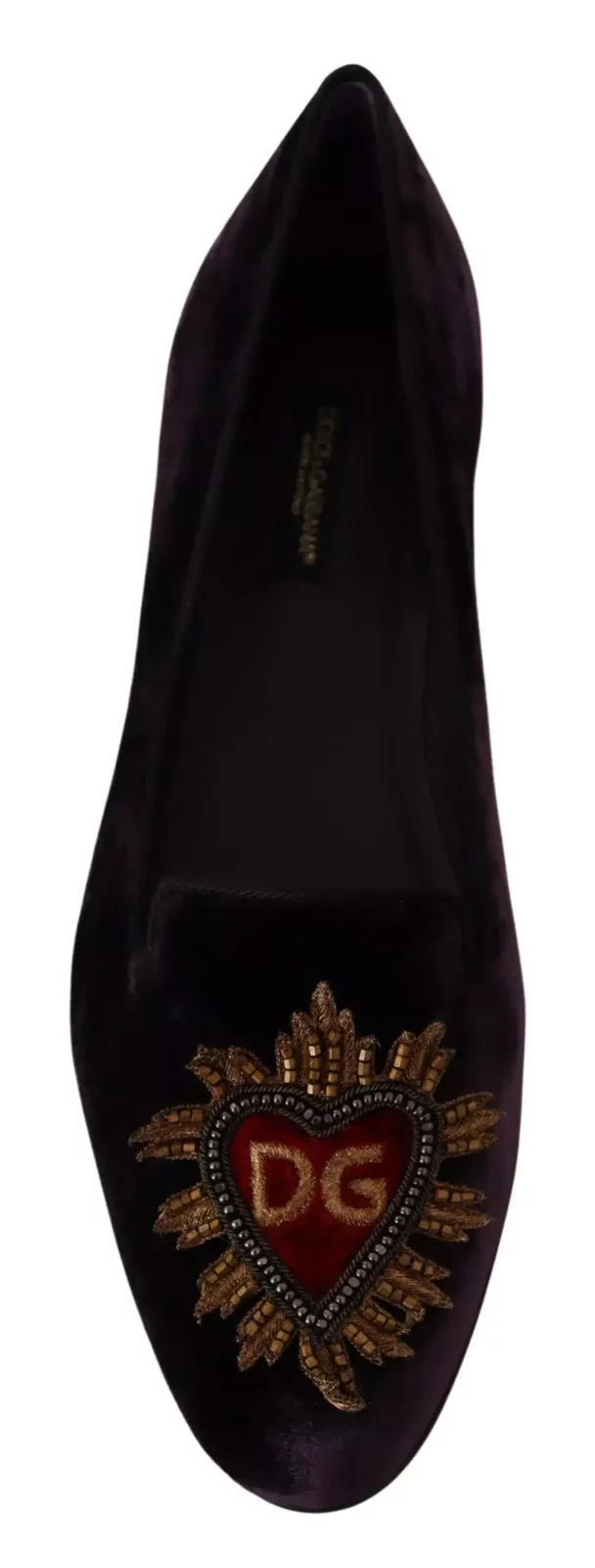 Velvet Ballerina Flats Embellished Style - Purple / EU36/US5.5