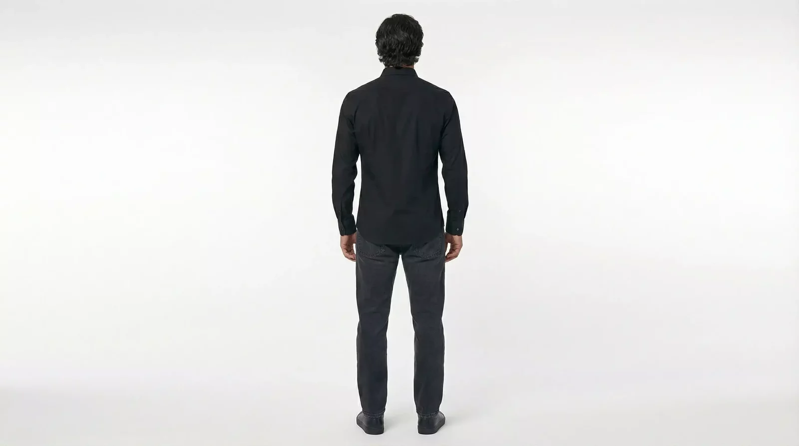 CrownEmbroidered Shirt Long Sleeve - Black / IT37 | XS