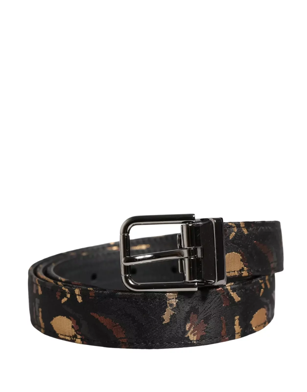Jacquard Metal Buckle Belt - Multicolor / 95 cm / 38 Inches