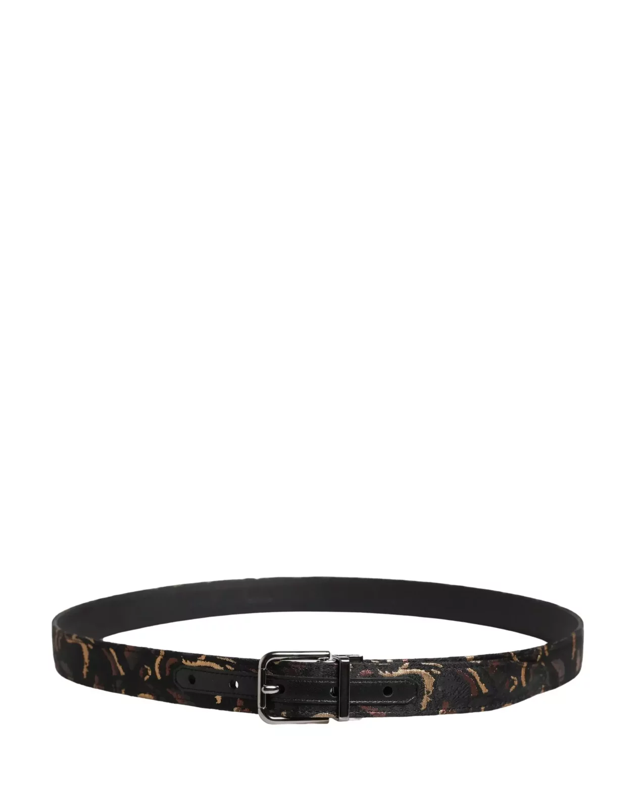 Jacquard Metal Buckle Belt - Multicolor / 95 cm / 38 Inches
