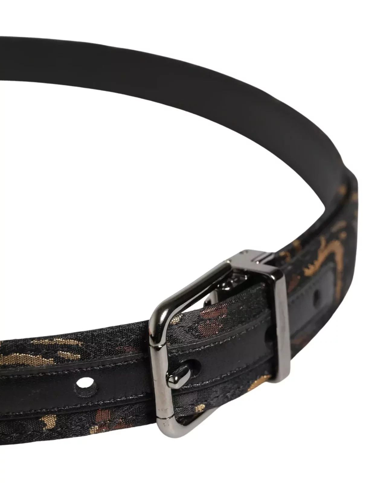 Jacquard Metal Buckle Belt - Multicolor / 95 cm / 38 Inches