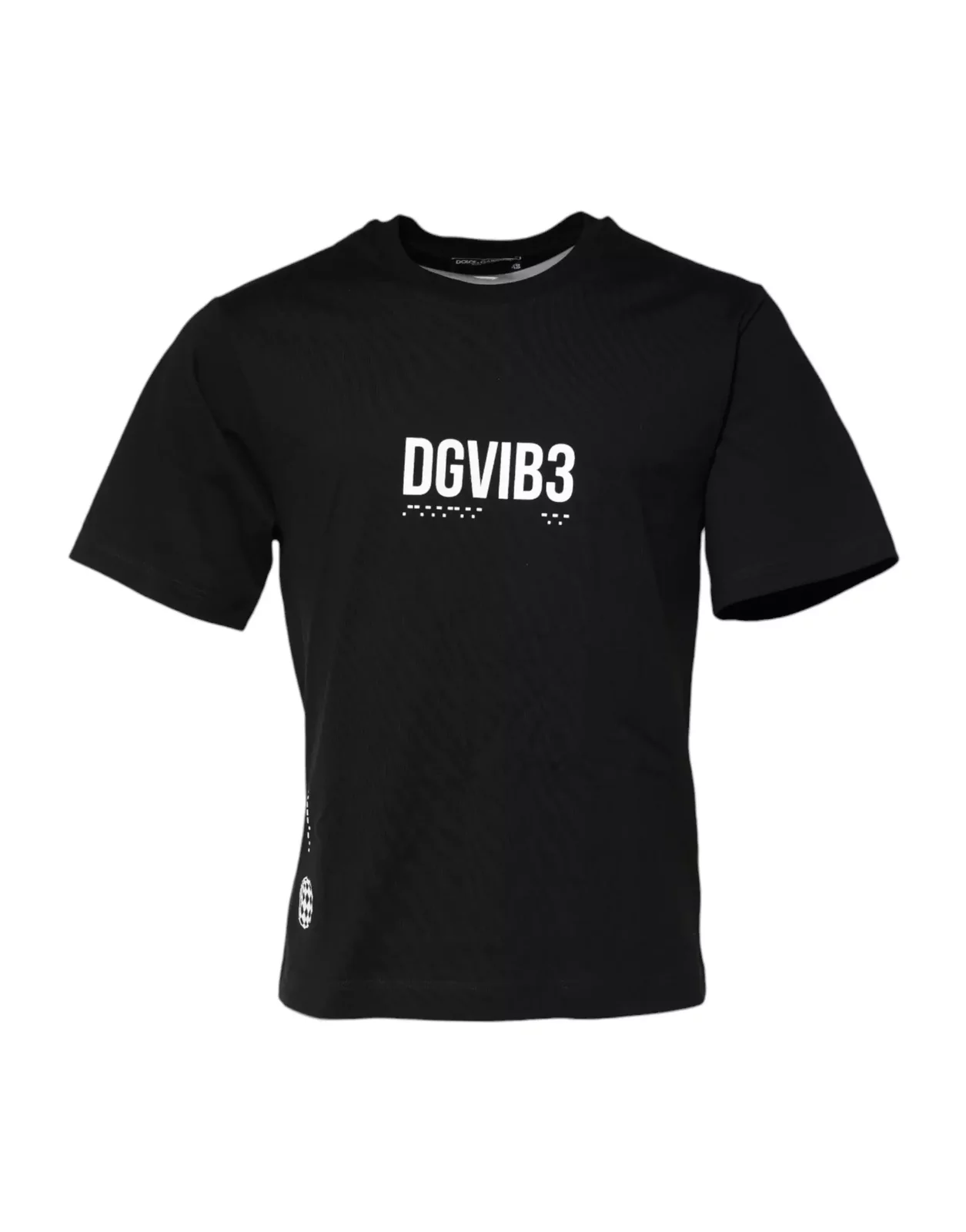 DG Vib3 Print Cotton Crew Neck T-shirt - Black / IT44 | XS