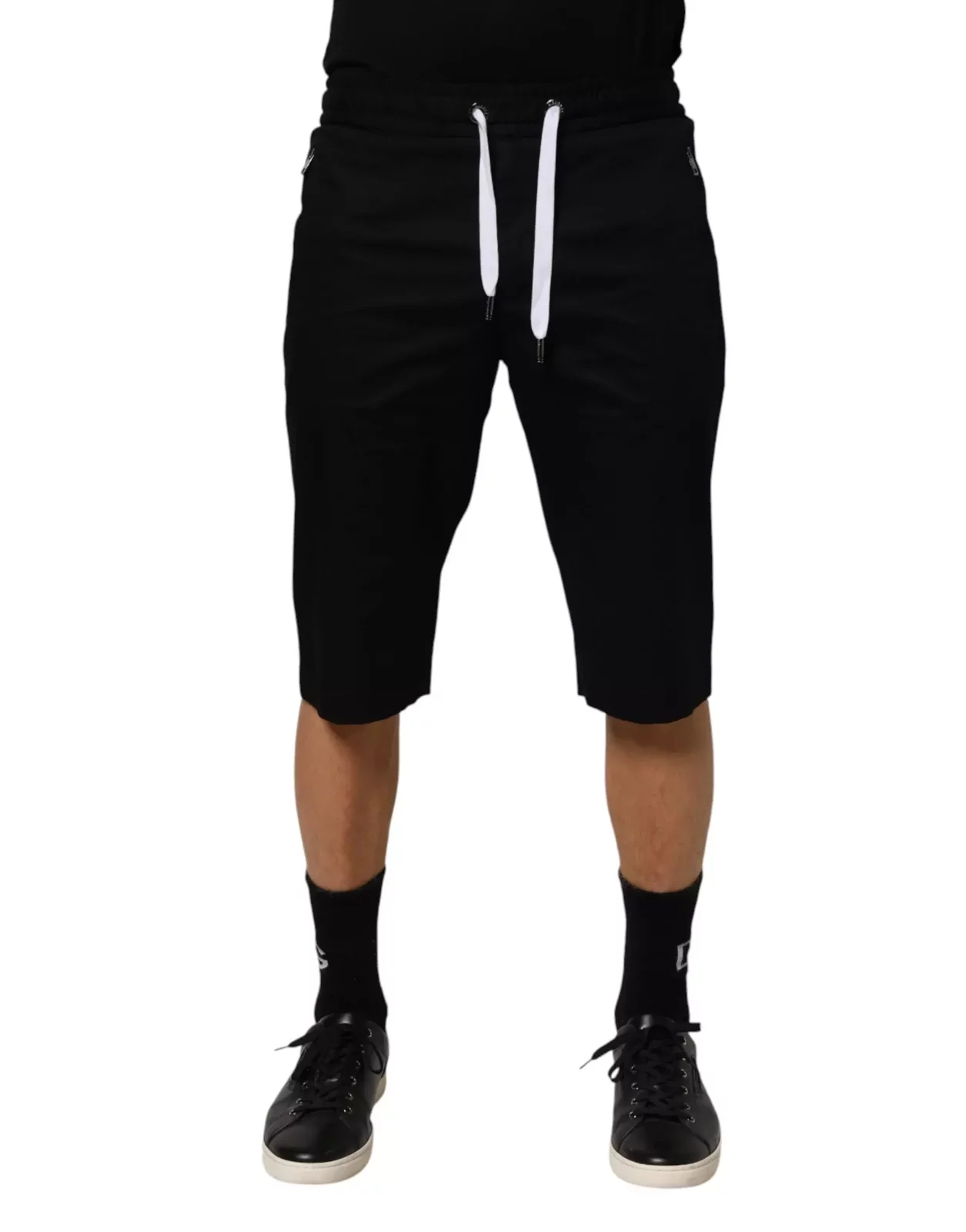 Cotton Stretch Bermuda Shorts - Black / IT46 | S