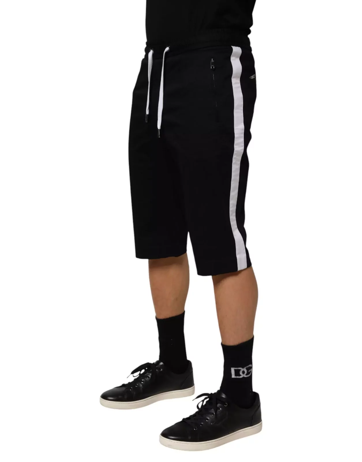 Cotton Stretch Bermuda Shorts - Black / IT46 | S