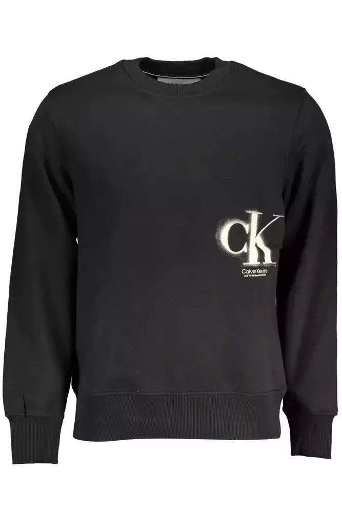 CK Logo Sweatshirt Spray Paint Design - Black / XL