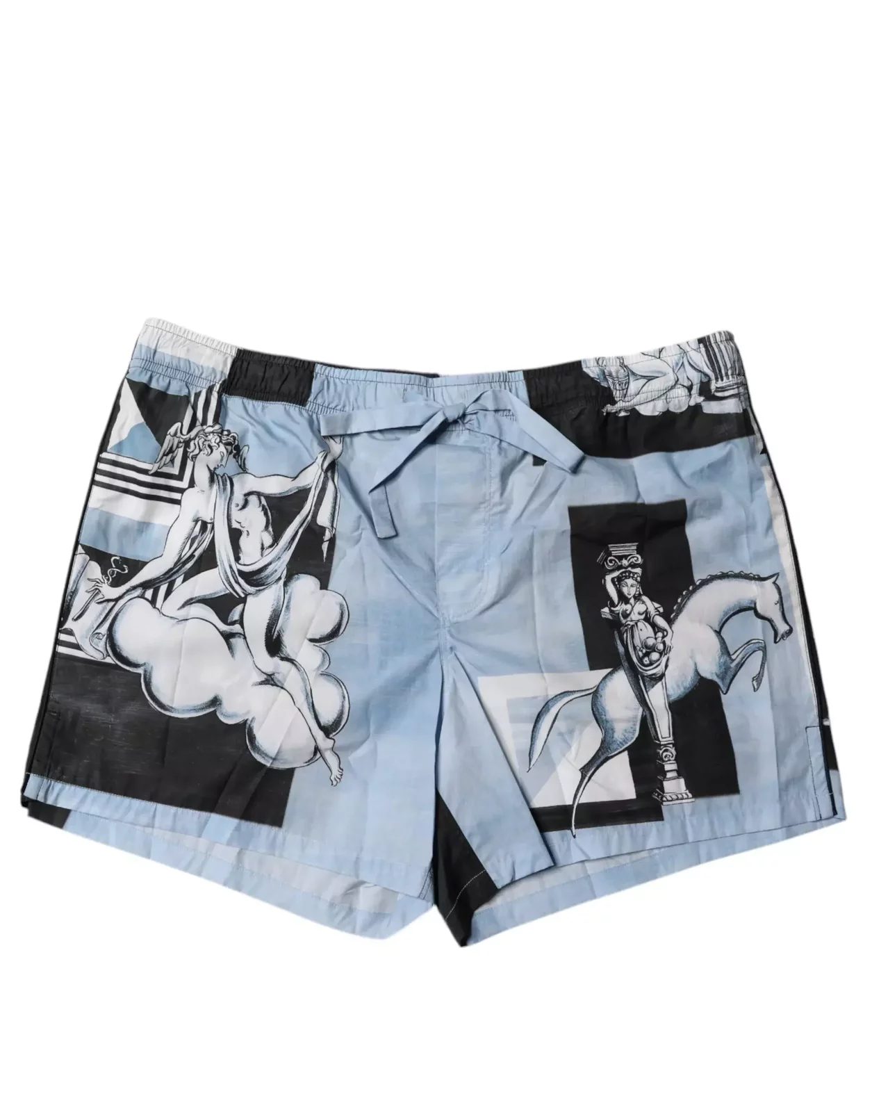 Printed Cotton Shorts - Blue / IT44 | XS