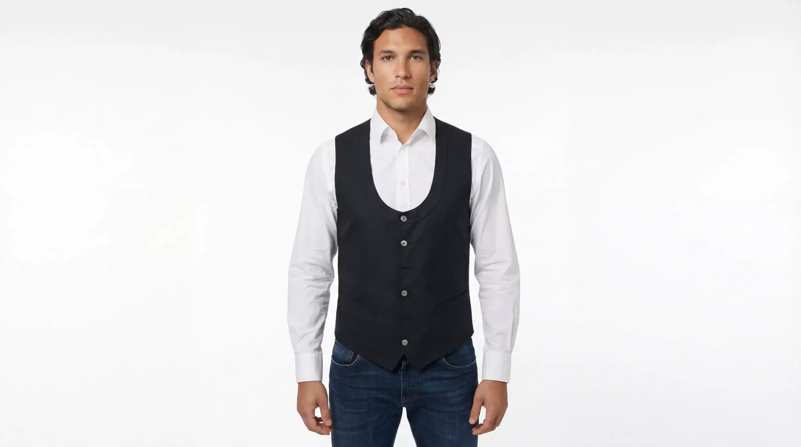 Black Waistcoat Classic Fit - Blue / IT46 | S