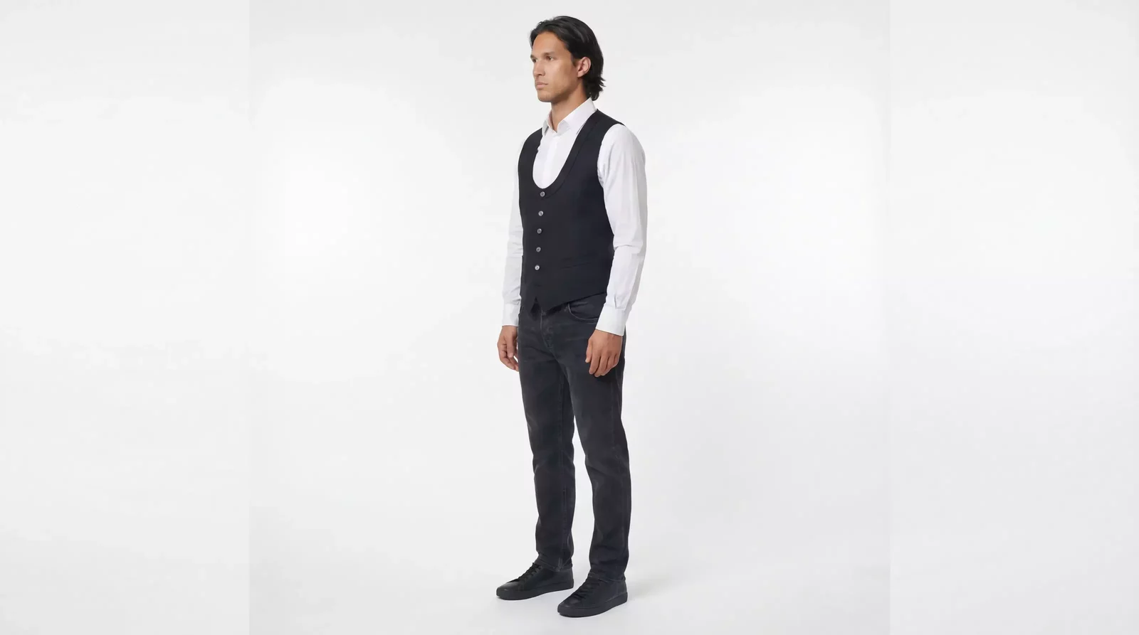 Black Waistcoat Classic Fit - Blue / IT46 | S