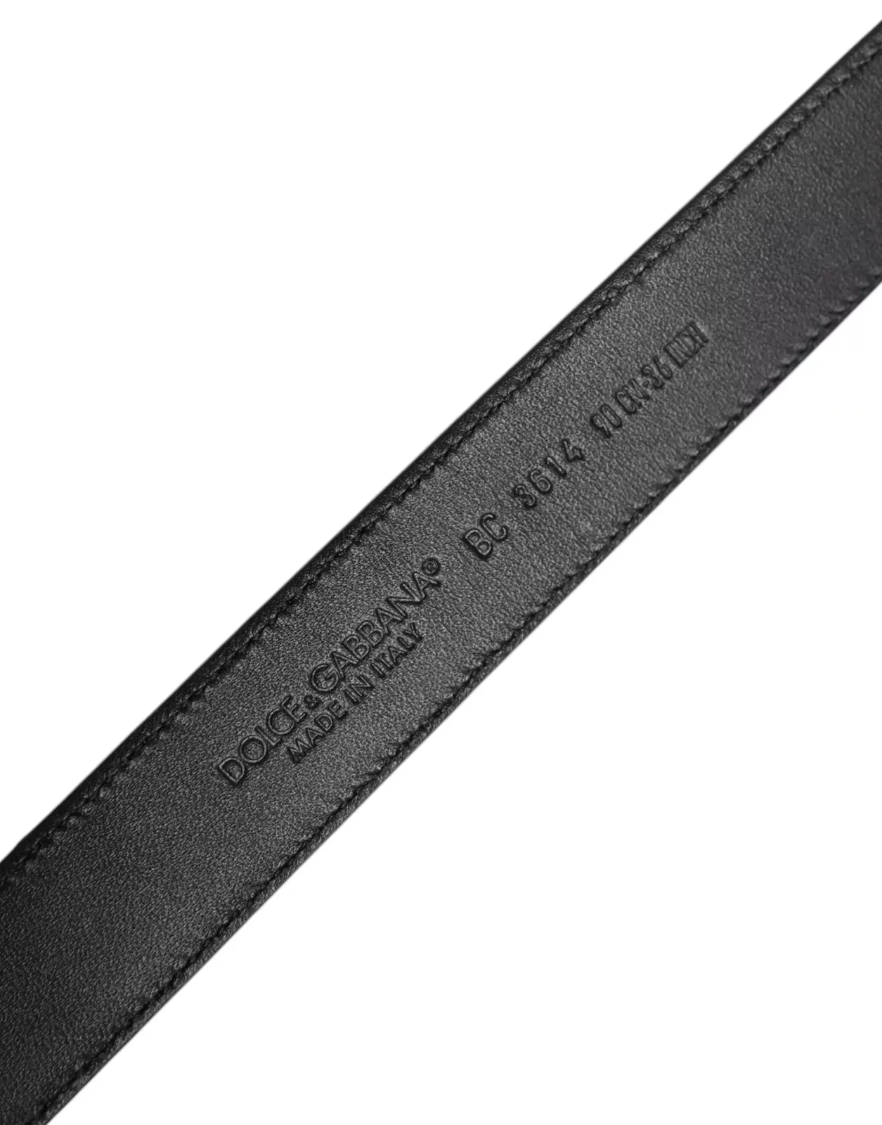 Leather Belt with Metal Buckle - Black / 90 cm / 36 Inches