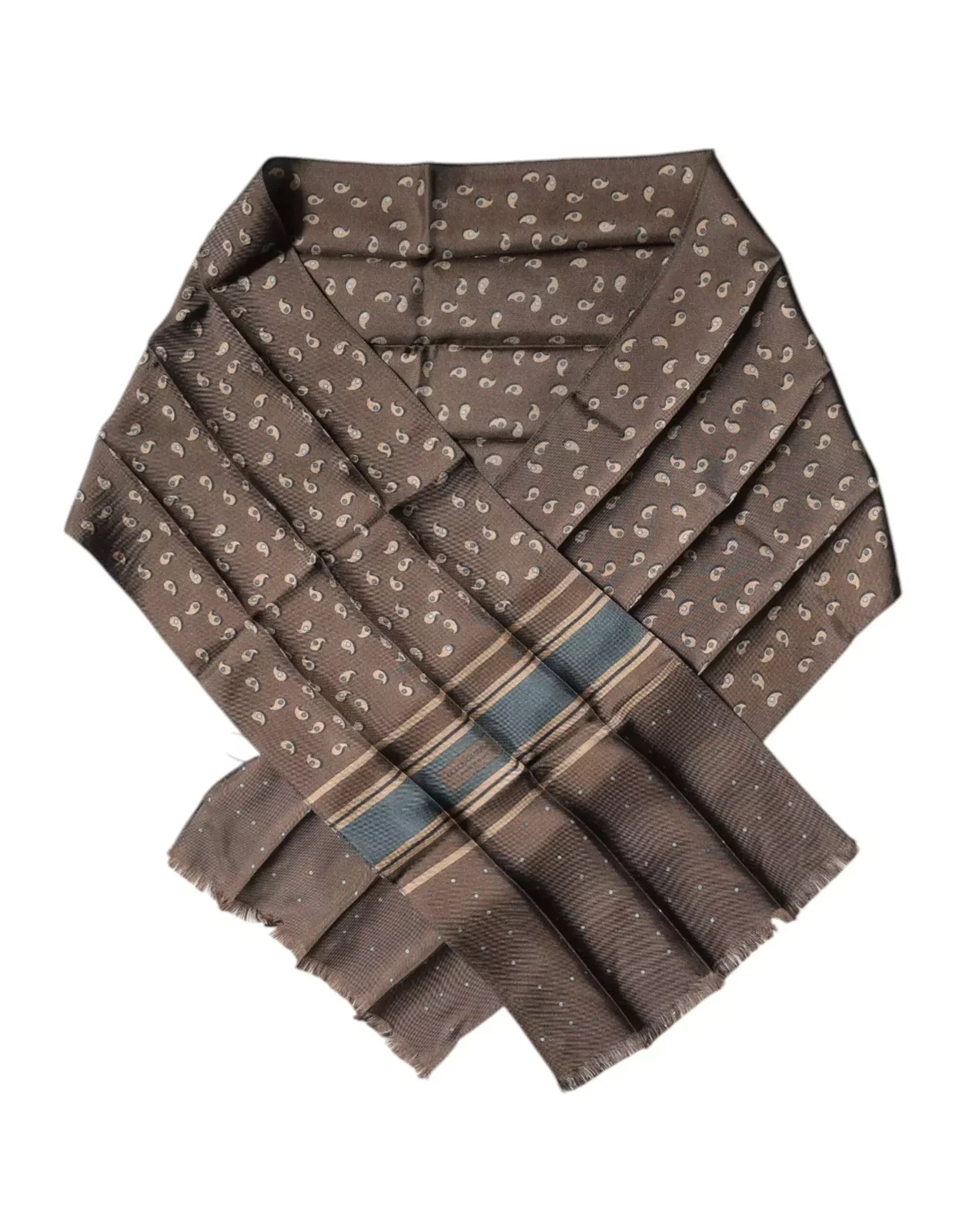 Paisley Silk Scarf - Brown