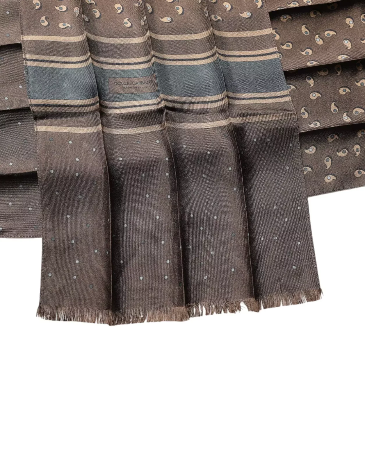 Paisley Silk Scarf - Brown