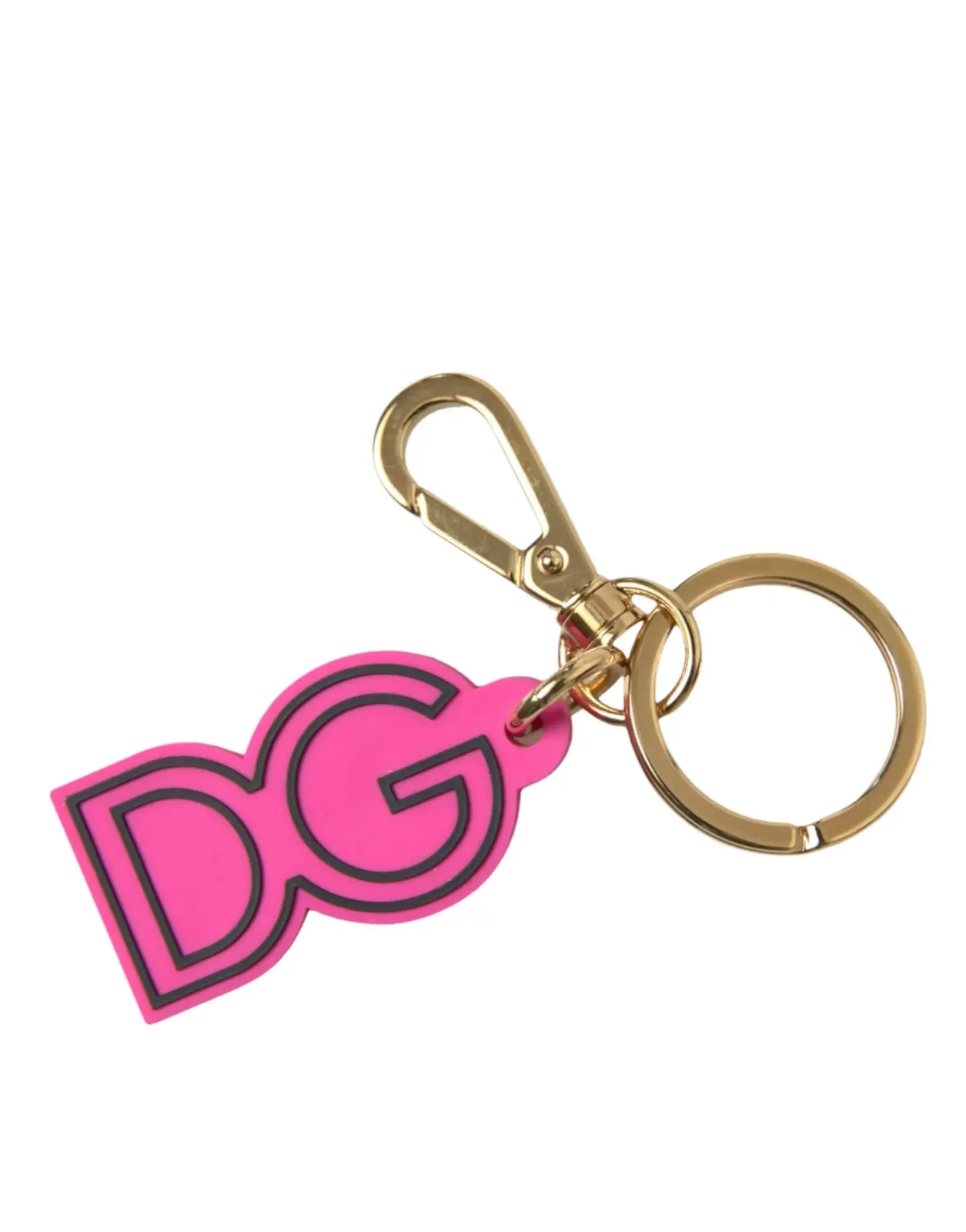 Designer Charm Keychain Accessory - Gold and Pink