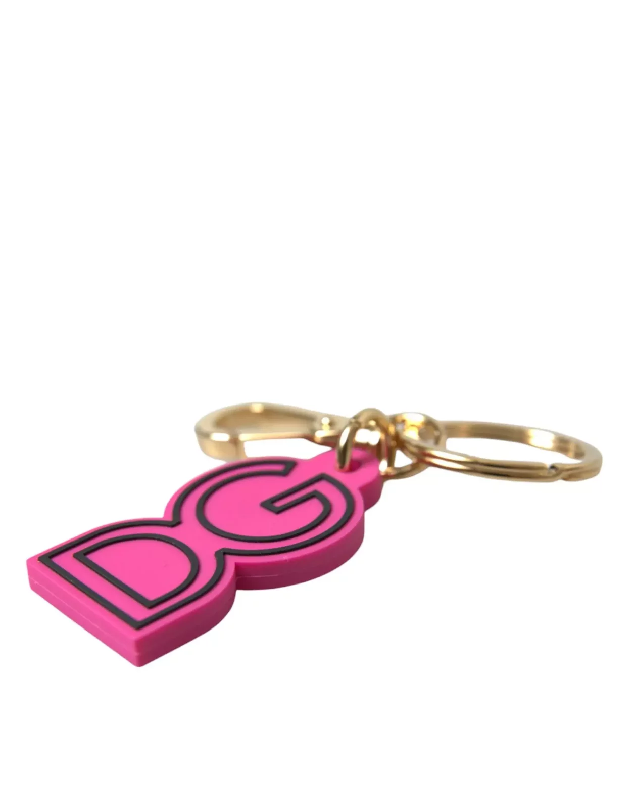 Designer Charm Keychain Accessory - Gold and Pink