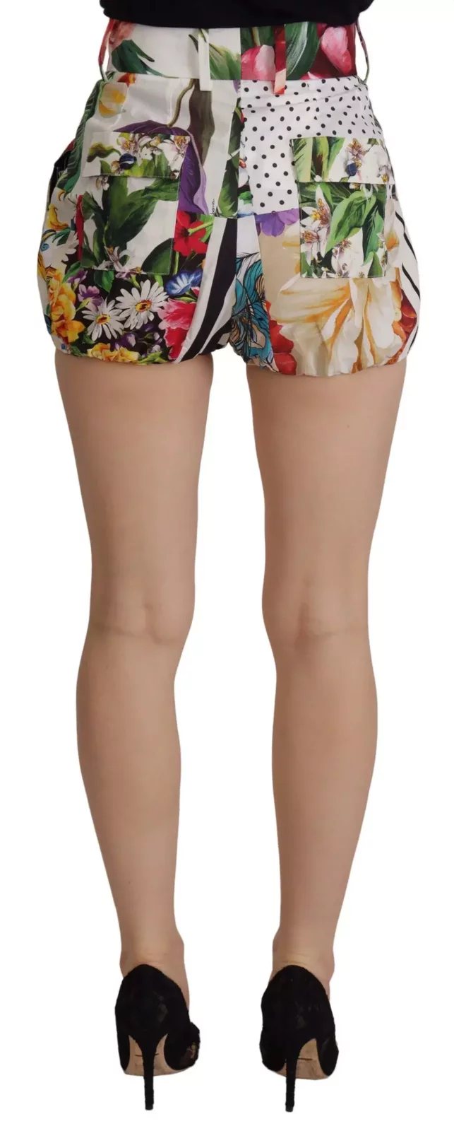 Floral Patchwork Shorts Relaxed Fit - Multicolor / IT38|XS
