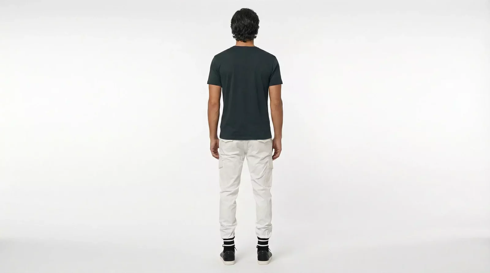 Cotton Jogger Cargo Skinny Pants - White / IT50 | L