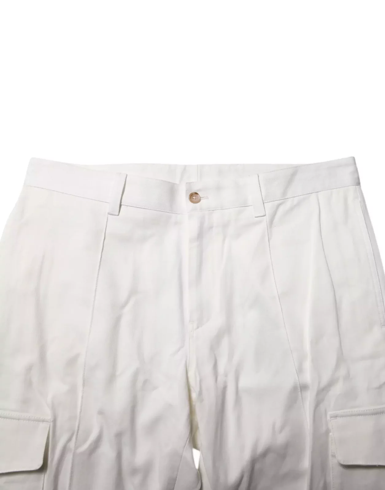 Cotton Jogger Cargo Skinny Pants - White / IT50 | L